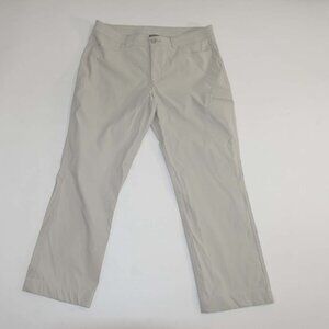 Eddie Bauer Women's Cropped Nylon Hiking Cargo Pants Size 10 Beige 26" Inseam
